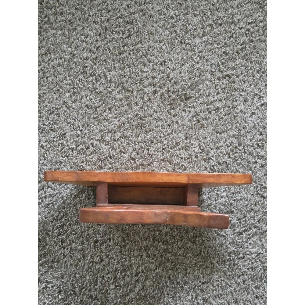 Vintage Wood Planter Pitcher & Pocket Flower Holder Wall Hang Table Top Handmade